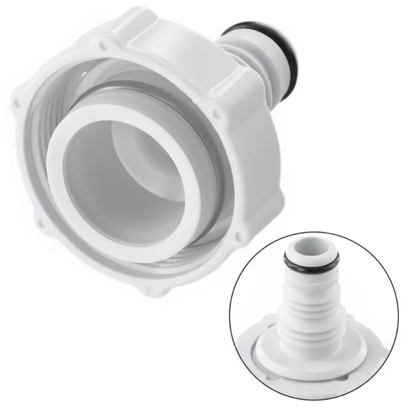 Adaptador de Mangueira 24mm Válvula de Drenagem Piscina Bivolt Branco