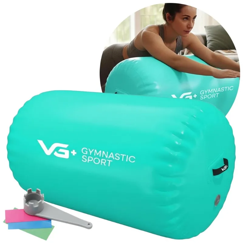 Rolo Inflável para Ginástica 120x75cm Roller Yoga VG Plus Verde