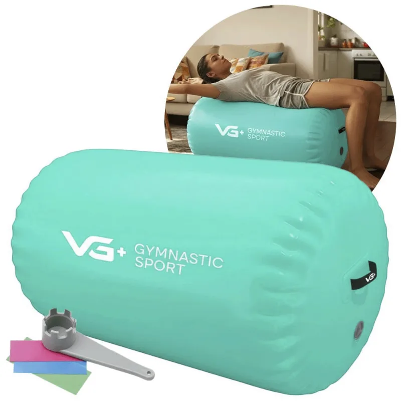 Rolo Inflável para Ginástica 100x70cm Roller Yoga Verde VG Plus