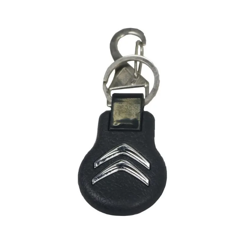 Chaveiro Automotivo Mosquetão Emblema Citroen Preto Único