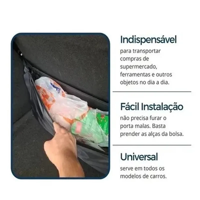 Bolsa Organizadora Impermeável Porta Malas Universal Preto