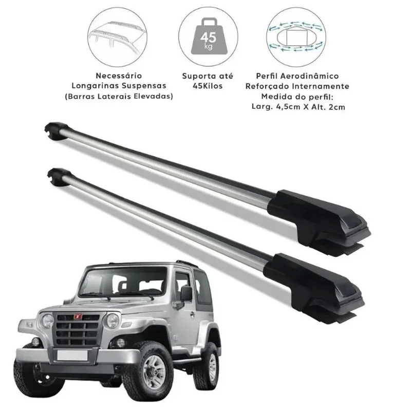 Travessa Teto Slim Prata Aluminio Troller 3p 2000 A 2008