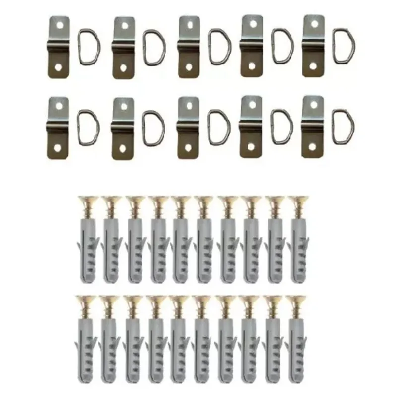 Kit Com 10 Fixador Pitao Para Cortina De Toldo Prata Único