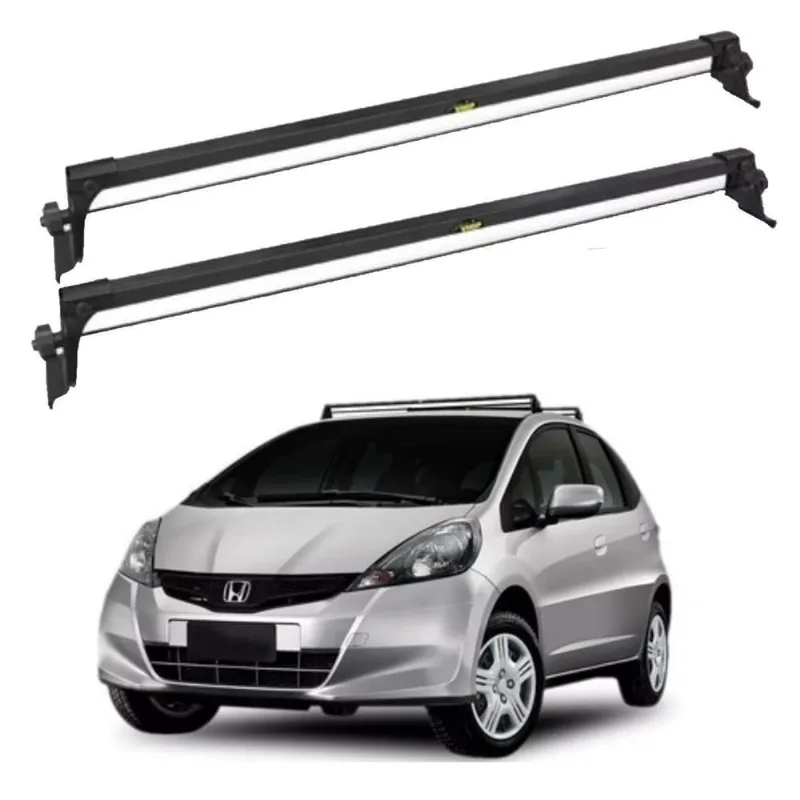 Rack Teto Honda Fit 2003 A 2013 Fixado No Friso Preto