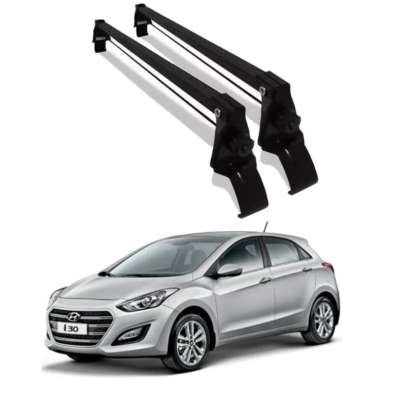 Rack Teto Hyundai I30 2009 A 2013 Fixado Entre Portas Preto