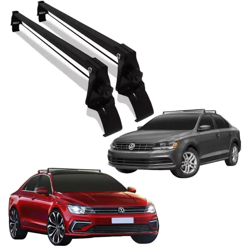 Rack Teto Vw Jetta 2012 A 2018 Fixado Entre Portas Preto