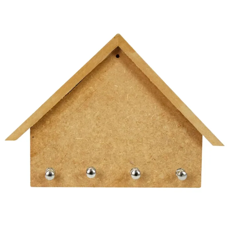 Porta Chaves Mdf 4 Pinos Casinha 16 X 23 X 1cm - Mad. Carmindo