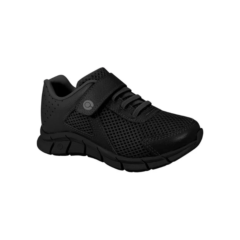 Tênis Infantil Masculino Ortopé Flex Run Detalhe em Tela Preto
