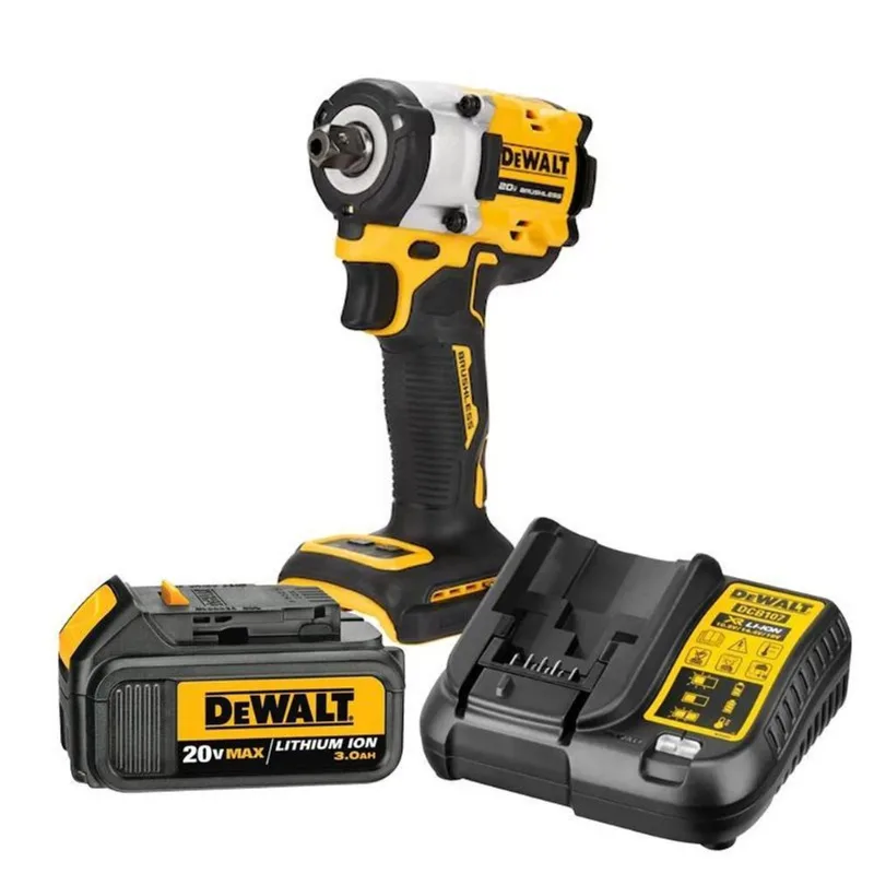 Chave Impacto 1/2 Dcf922b-b3 + Bat 20v Carreg Bivolt Dewalt