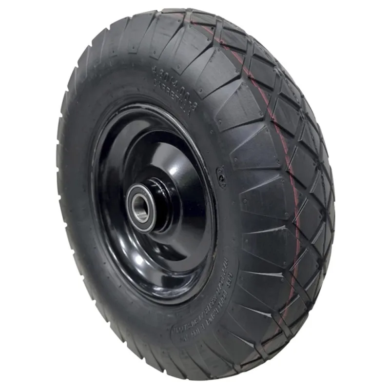 Roda Completa 4.00 X 8 com 6 Lonas, Rolamento e Câmara de Ar com Furo de 25mm - Bull Master - Não Disponível - Construção E Ferramentas