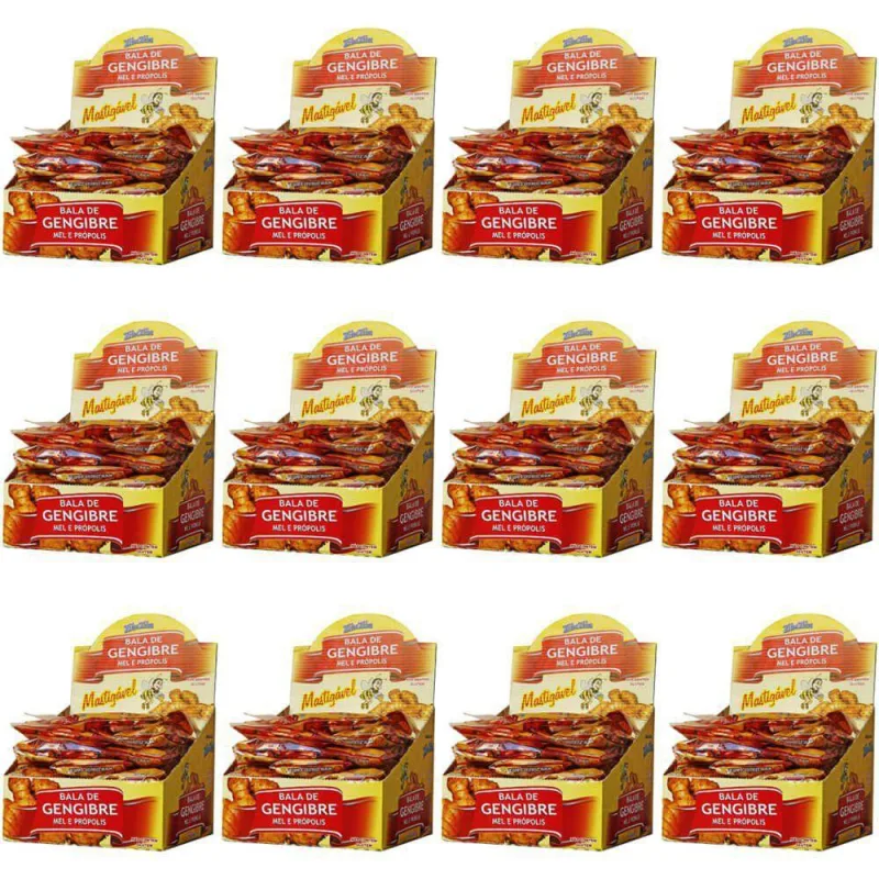 Ziin Ziin Bala Gengibre Mel e Propolis 20x30g (Kit C-12) - Não Informado - Mercearia