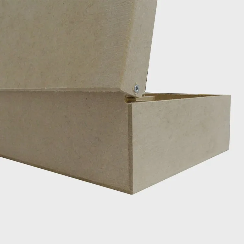 Caixa de Chá com 6 Cavidades de mdf Madeira Crua - Tamanho: 24 x 15,5 x 07 cm