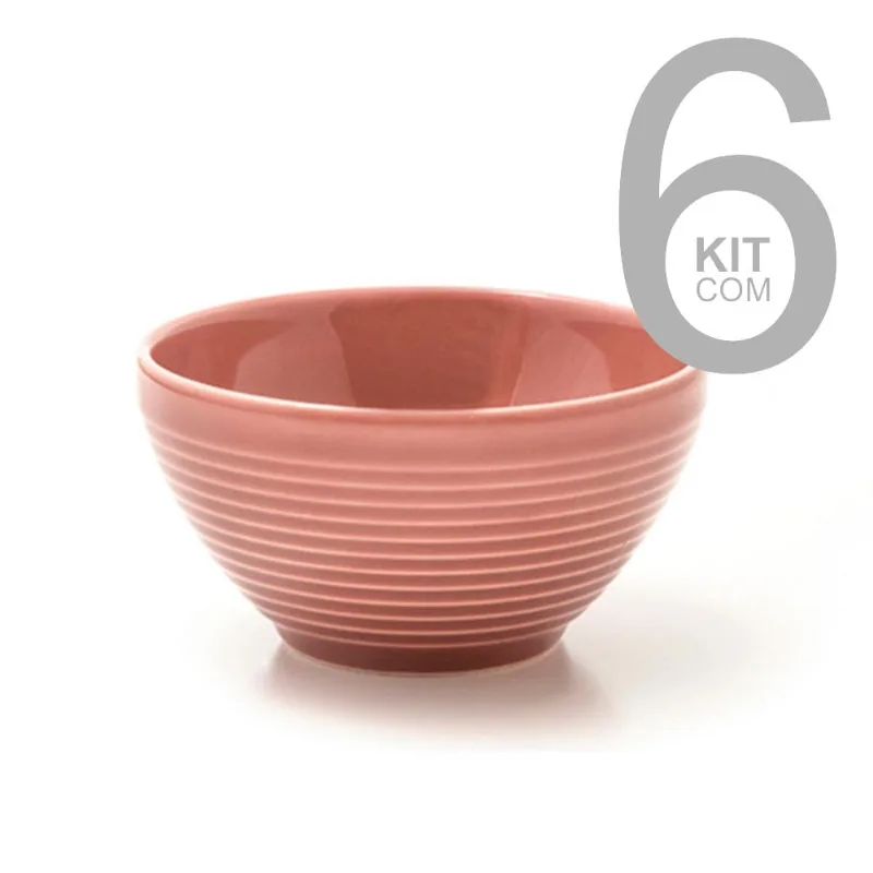 Jogo com 6 Bowls Argos Pimenta Rosa