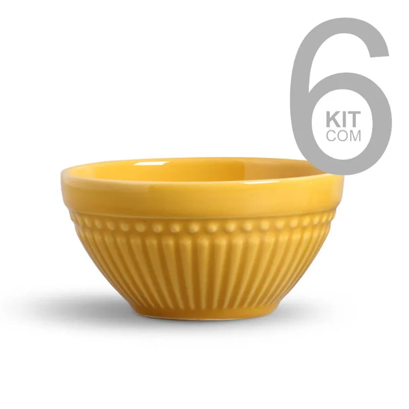 Jogo com 6 Bowls Roma Mostarda