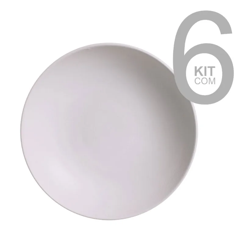 Jogo com 6 Pratos Fundos Coup Stoneware Haya