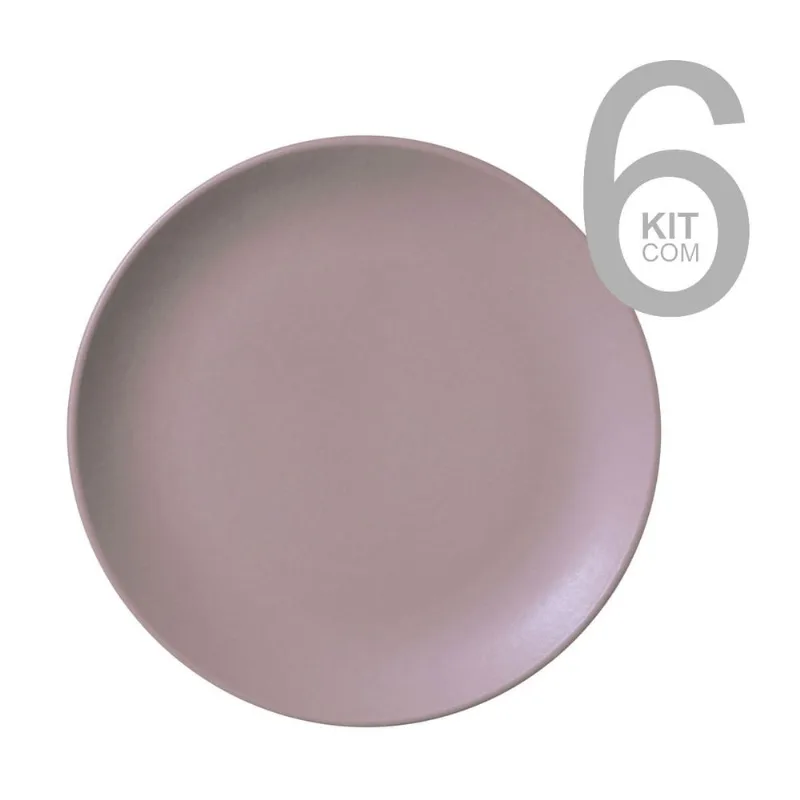 Jogo com 6 Pratos Sobremesa Coup Stoneware Mahogany