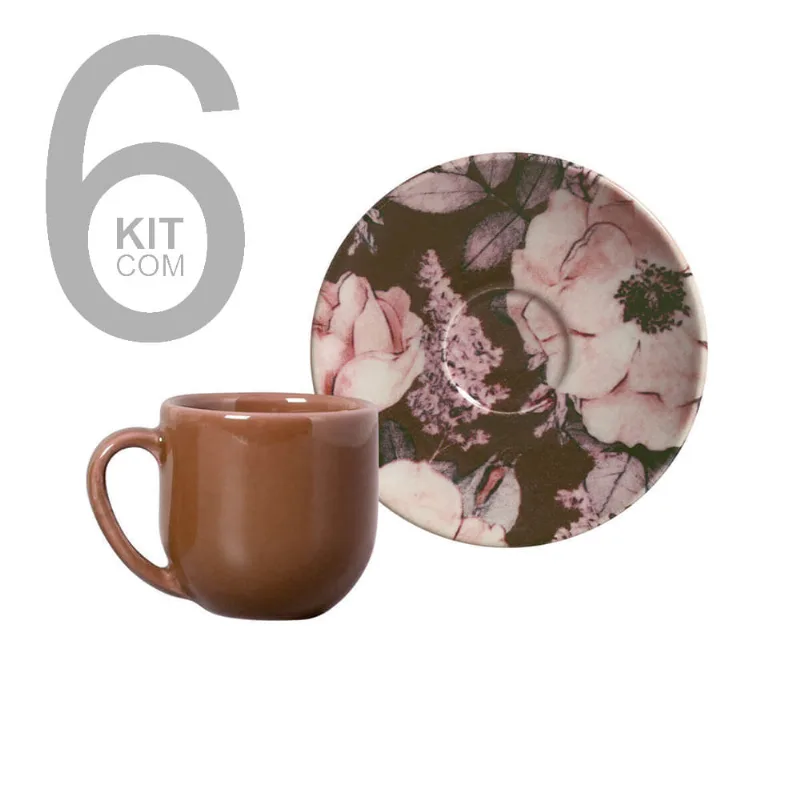 Jogo com 6 Xicaras De Café Coup Bonjour