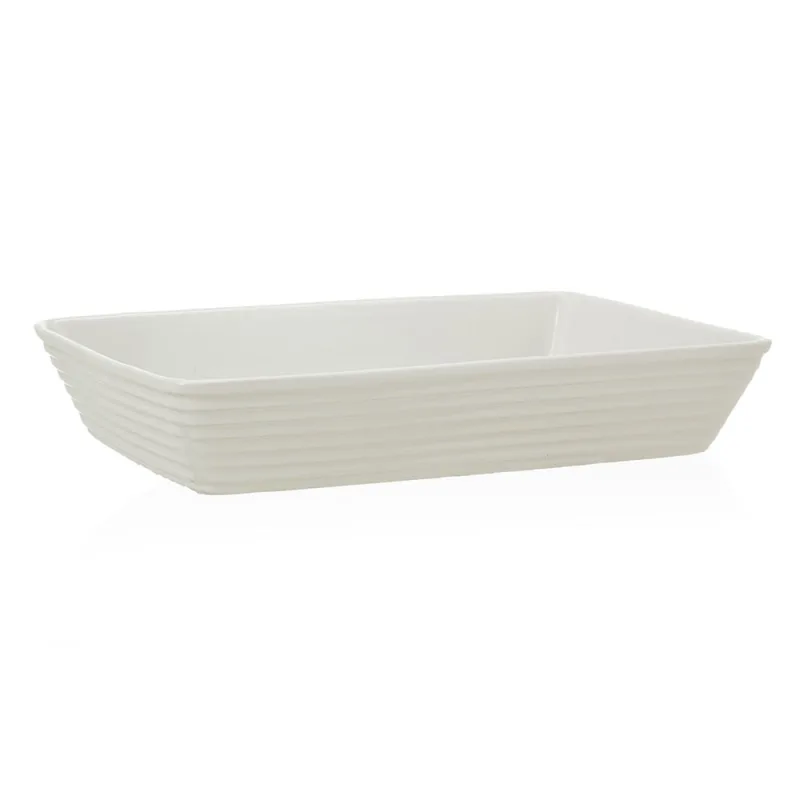 Assadeira Retangular Gourmet Ceramica Branco 31x21,5cm - OpenBoxSeller - Panelas, Frigideiras E Assadeiras