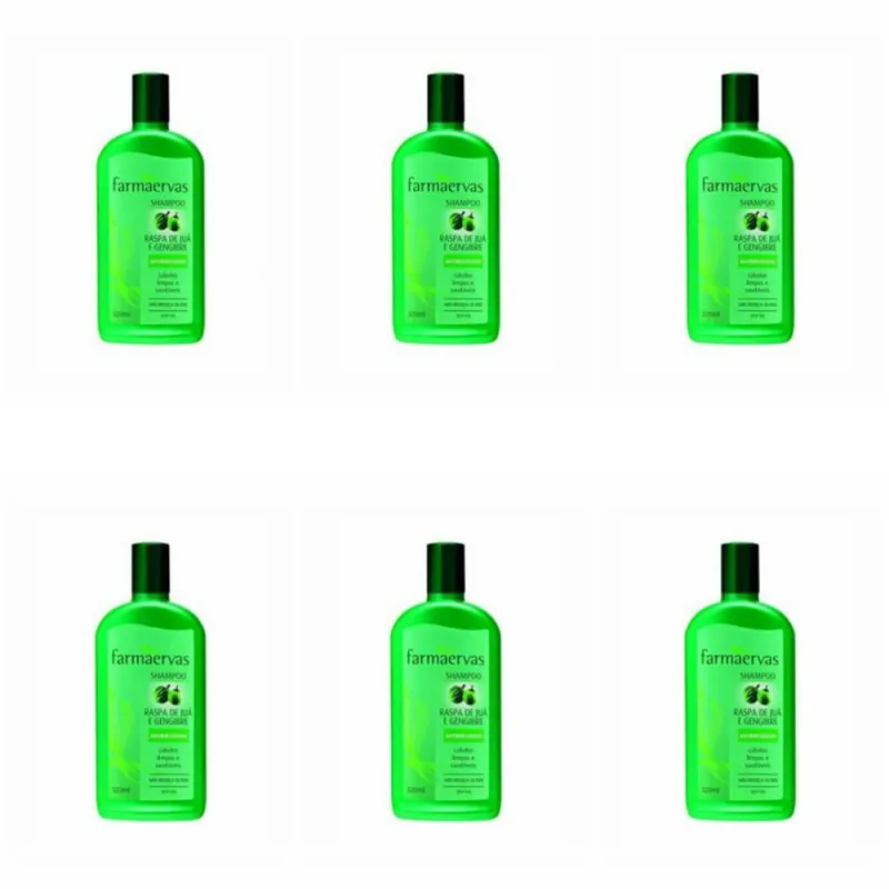 Farmaervas Raspa De JuÁ E Gengibre Shampoo 320ml (Kit C/06) - Não Informado - Higiene E Perfumaria