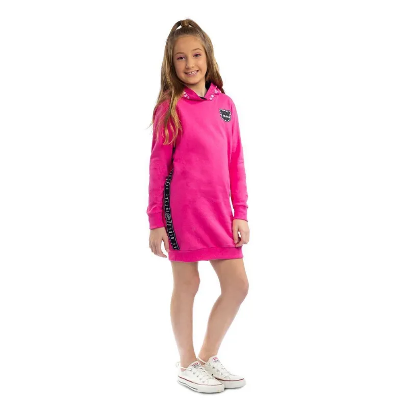 Vestido Luluca 12 a 16 Anos Com Capuz Brandili Rosa Penelope
