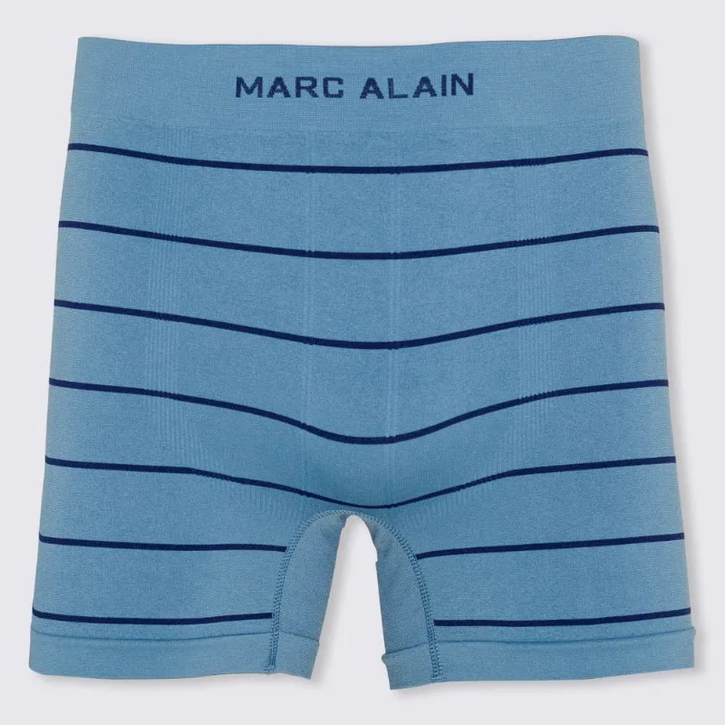 Cueca Boxer sem Costura Listrada Marc Alain Denin/Marinho