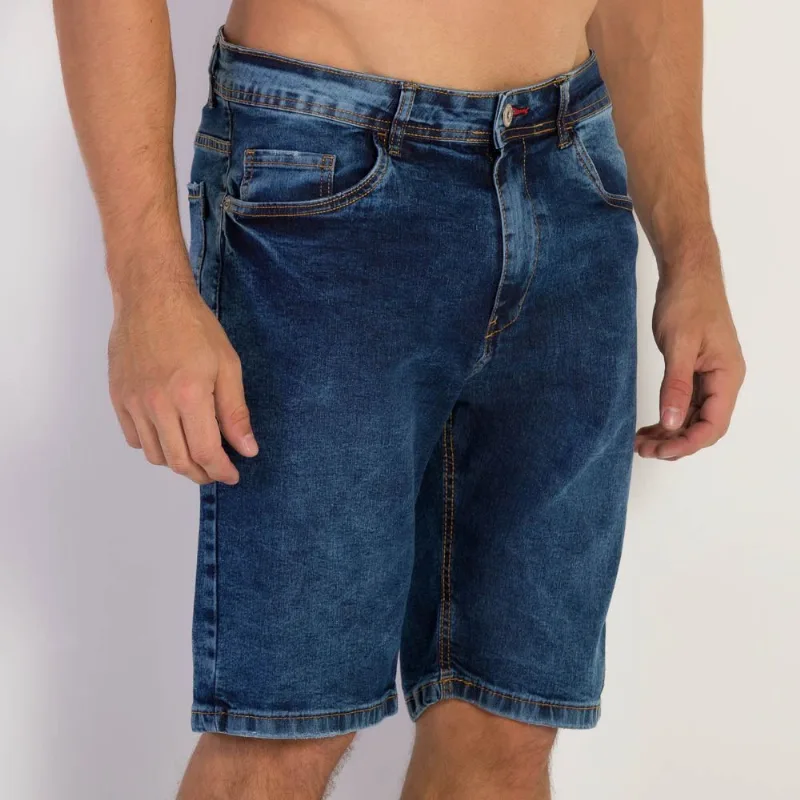Bermuda Jeans Masculina Nicoboco Blue Escuro