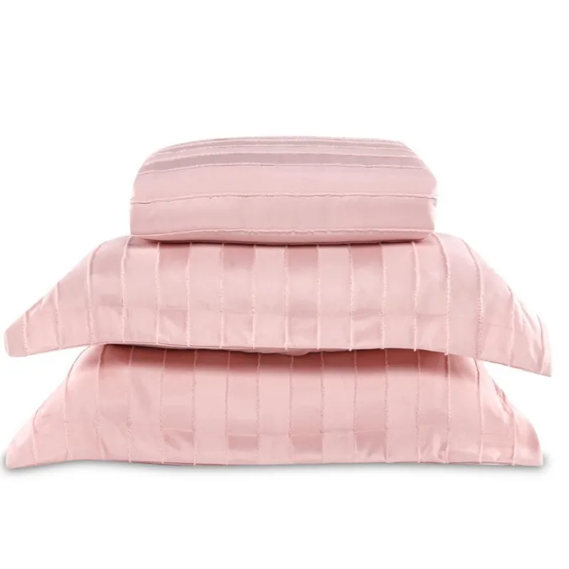 Kit Colcha Casal 100% Poliéster Lisa Premier Havan Casa 3 pçs - Rosa