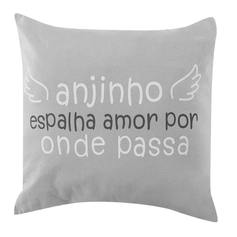 Almofadas Funny 35X35cm Havan Baby - Cinza Anjinho