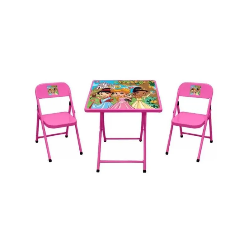 Mesa Infantil C/2cad Rosa/Princesas Metalmix