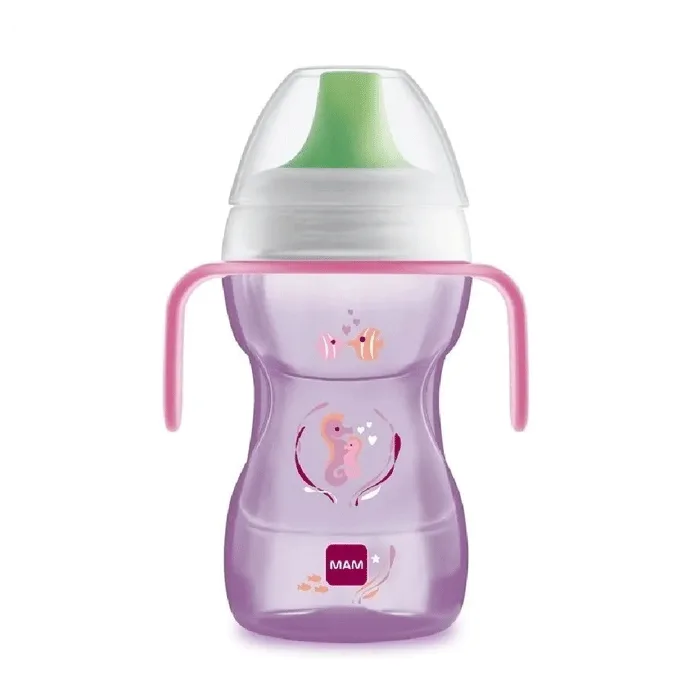 Copo de Transição Infantil Fun To Drink 270ml 8M+ Rosa - MAM - MAM