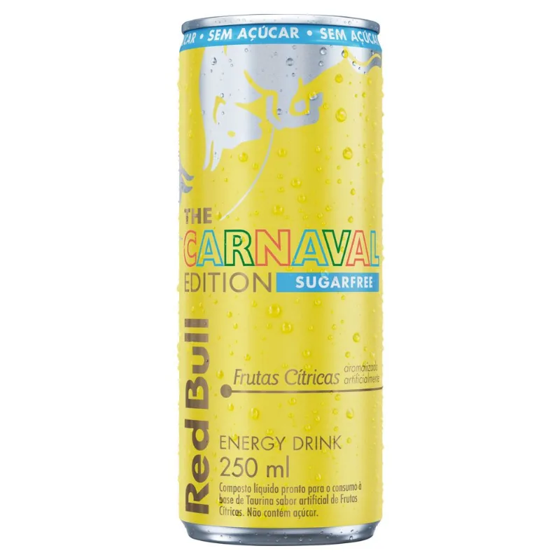 Energético Red Bull Sugar Free Frutas Cítricas Lata 250ml
