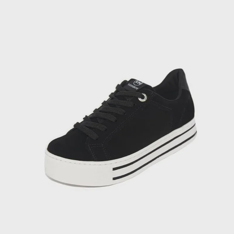 Tênis Feminino Via Marte Flatform nobuck-nobuck-verniz