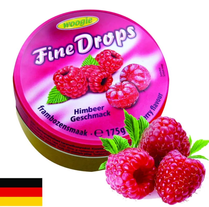 Balas Fine Drops Sabor FRAMBOESA 175GR - Não Informado