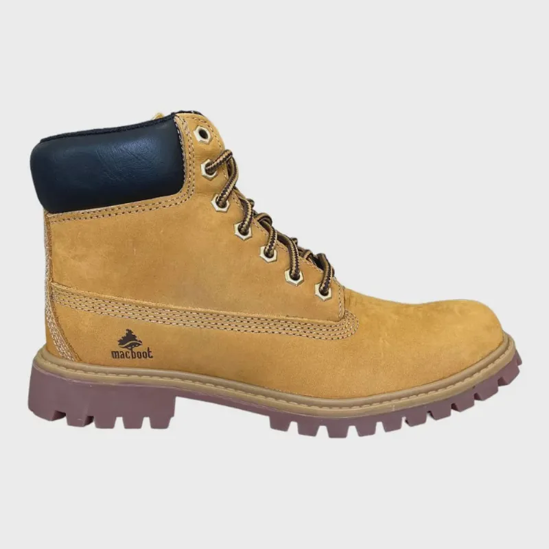 Coturno Macboot Feminino Lauryn 04 Nobuck Mostarda