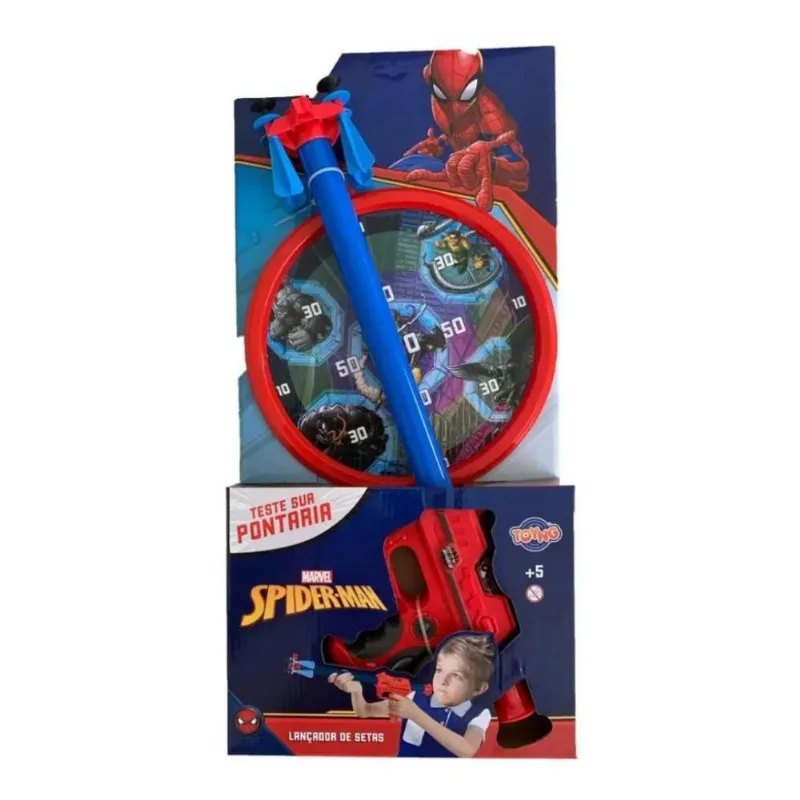Com Alvo Lançador De Dardos Homem Aranha - Toyng 038928
