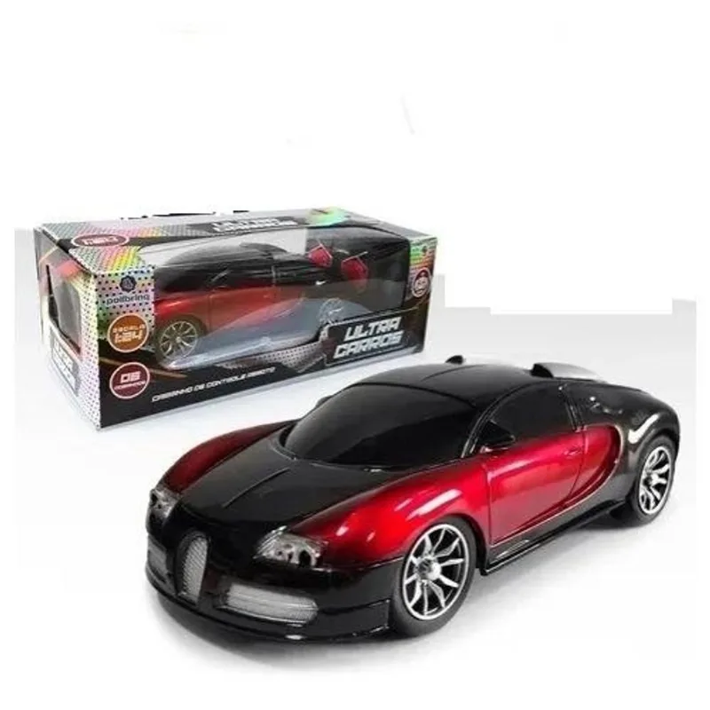 Preto/Vermelho 1:24 Ultra Carros Rc - Polibrinq 24 ULTRA CAR