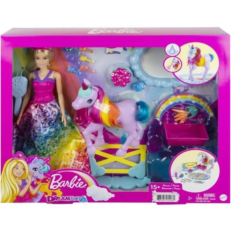 Barbie e Unicórnio Arco Íris Dreamtopia - Mattel GTG01
