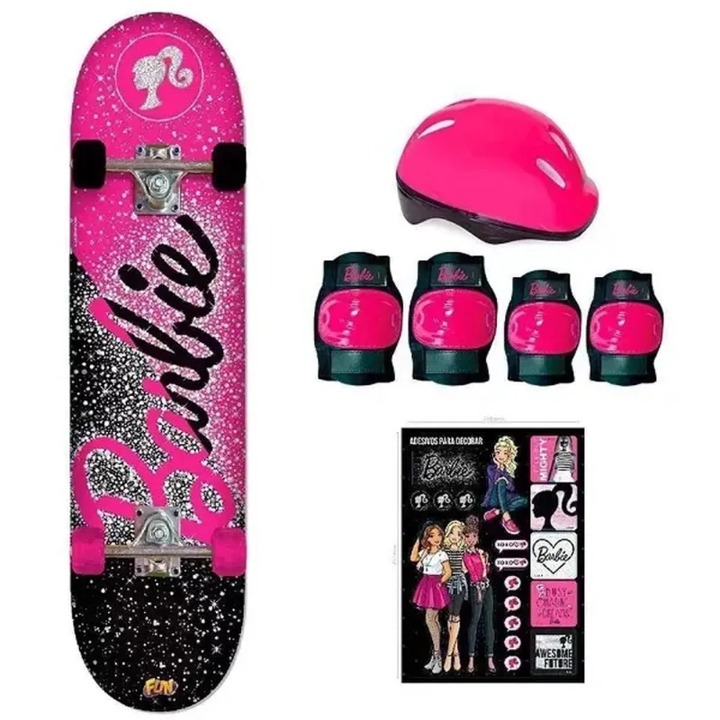 Skate Preto Barbie Com Acessórios - Fun F0010-5