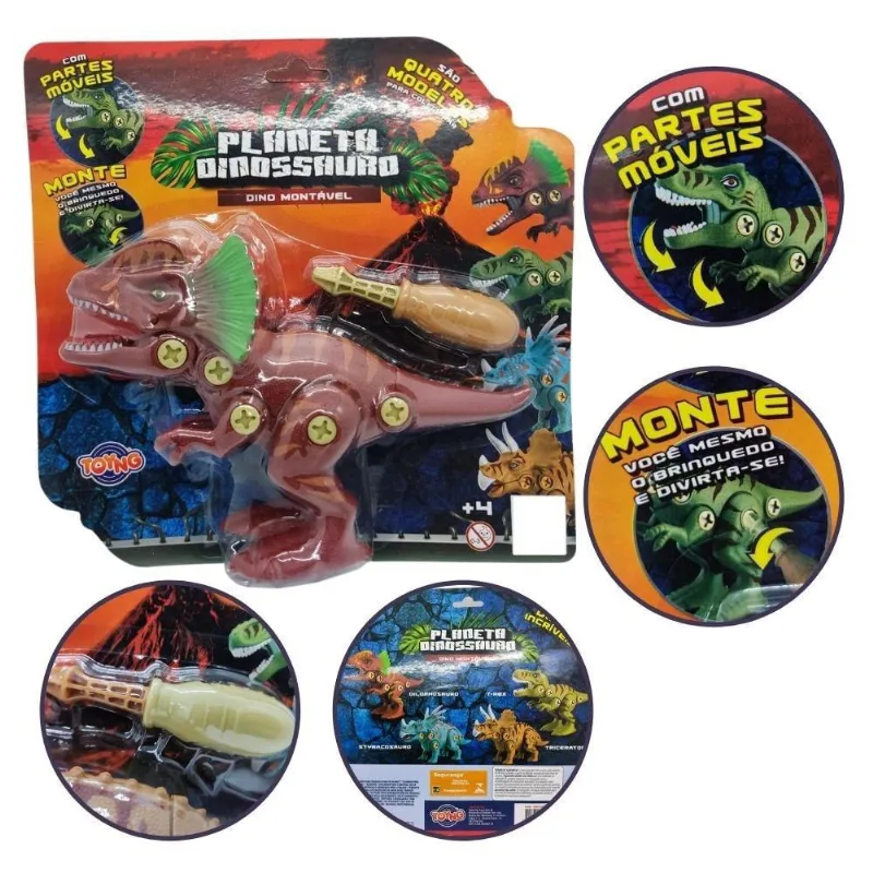 Dilophossauro Dinossauro De Montar - Toyng 046980