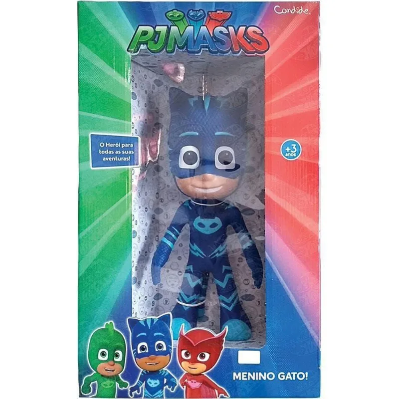 Menino Gato Boneco Vinil Pj Masks - Candide 1715