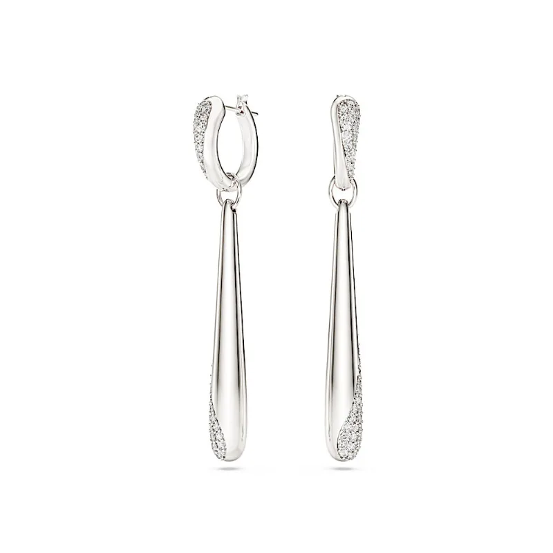 Brincos argola e compridos Swarovski Classica