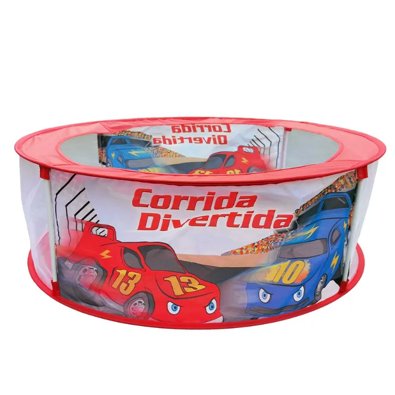 Piscina Bolinhas Vermelha Corrida Divertida Dmtoys