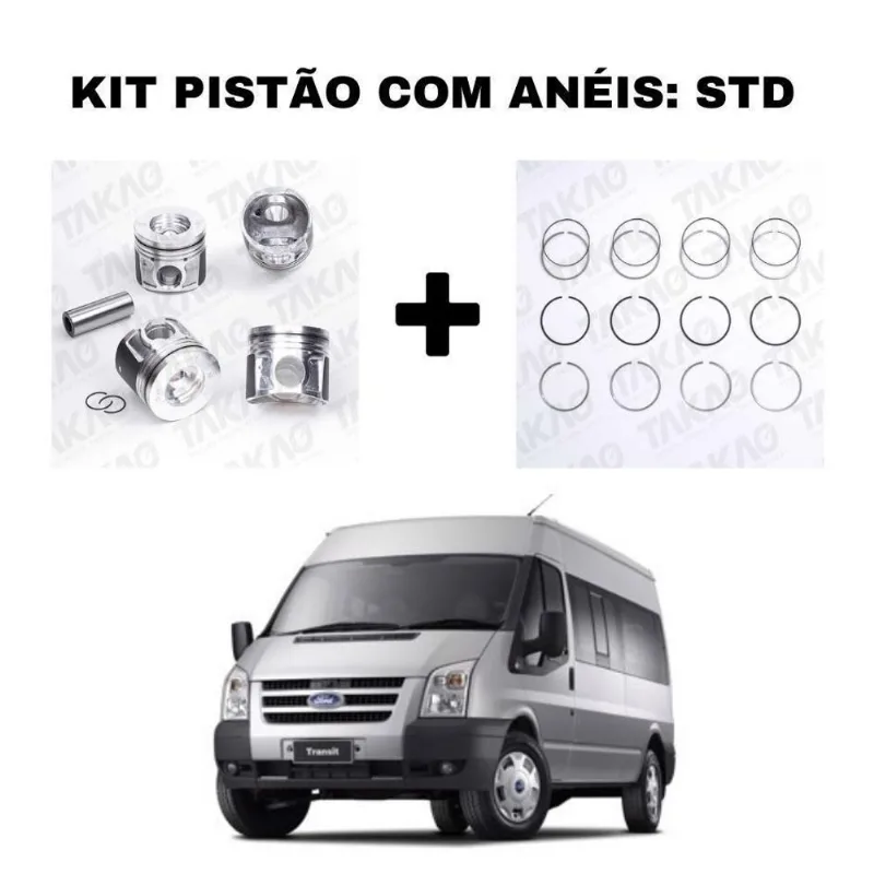Pistão Com Anel Ford Transit, Ranger 2.2 16v 12-14 Duratorq