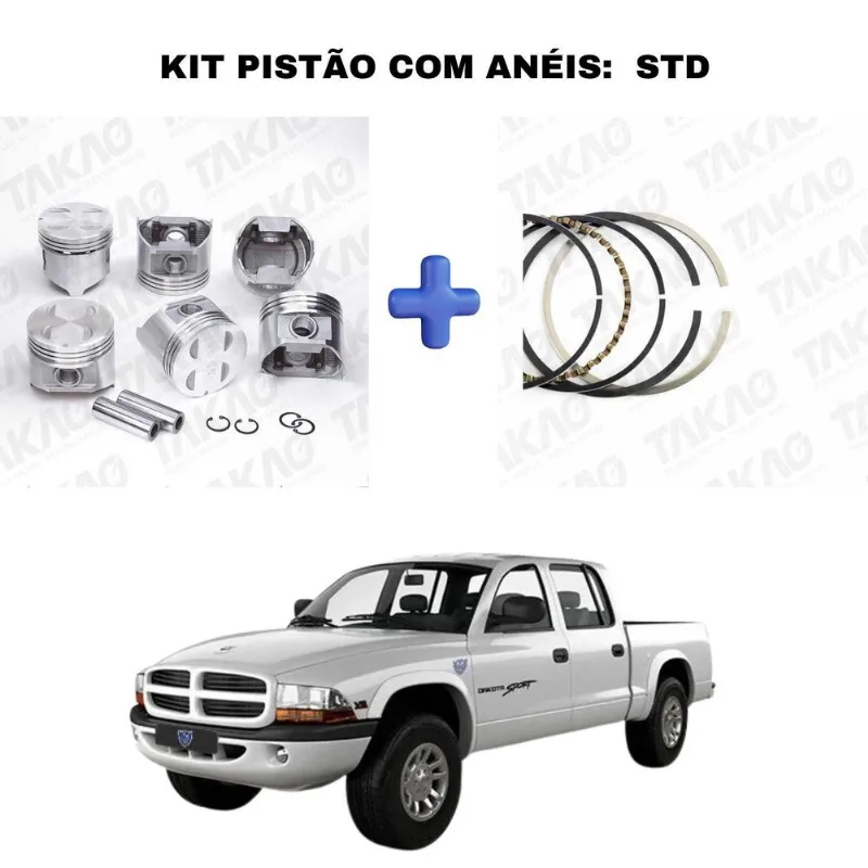 Kit Pistão Std C/ Anel P/ Motor H239 - 3.9l V6 Chrysler/dodge