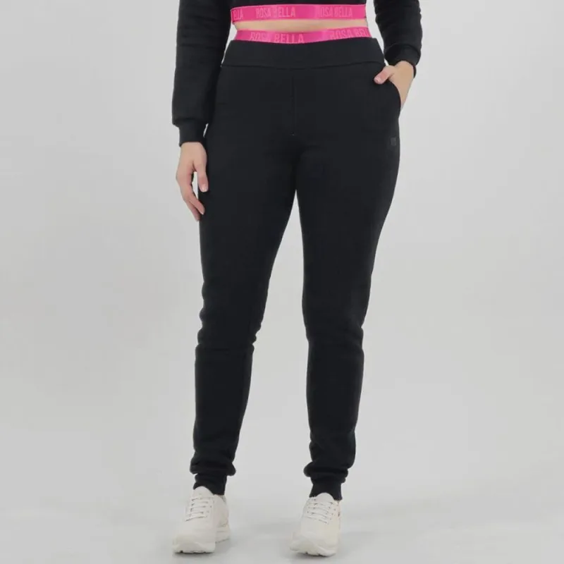 Calça Rosa Bella Moletom Jogging Feminina - Não Disponível - Moda