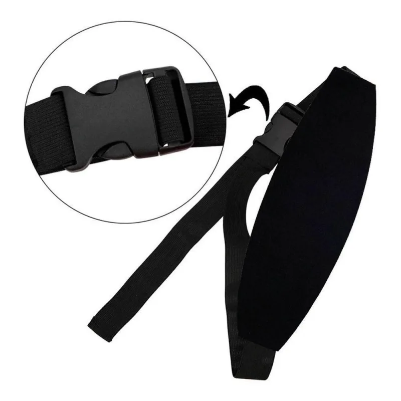Kit Almofada de Pescoço + Faixa Suporte Cabeça de Bebê Infantil para Cadeirinha Preto OEM - Oem - Agro