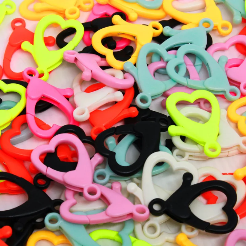 FECHO CORAÇAO 35MM EM PLASTICO COM 200 PEÇAS 103 - Colorido