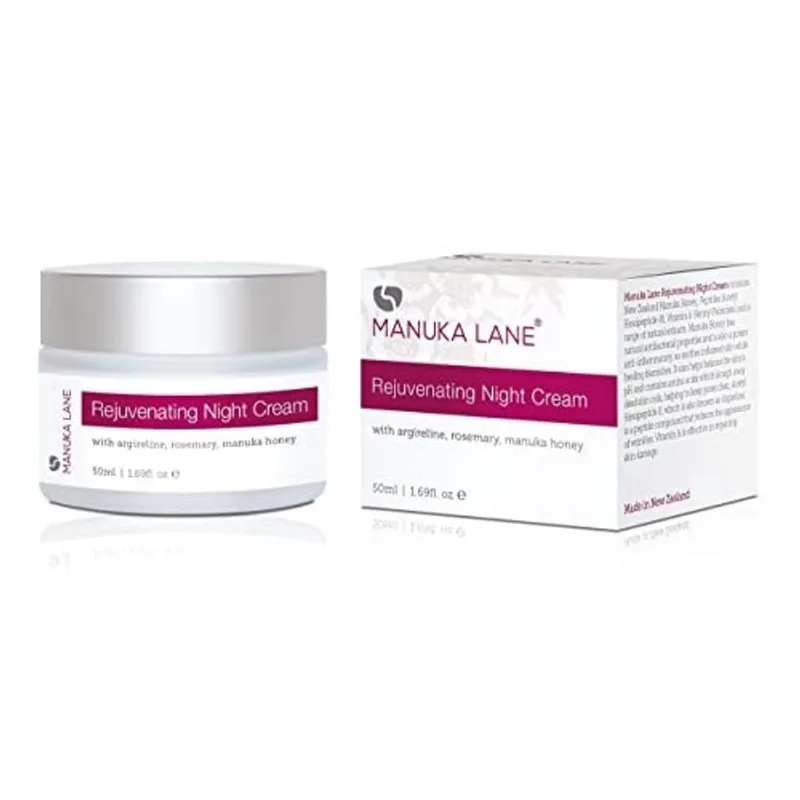 Anti Aging Night Cream com Retinol, Manuka Honey e Peptídeos - por Manuka Lane Resultados reais anti envelhecimento para pele jovem e saudável