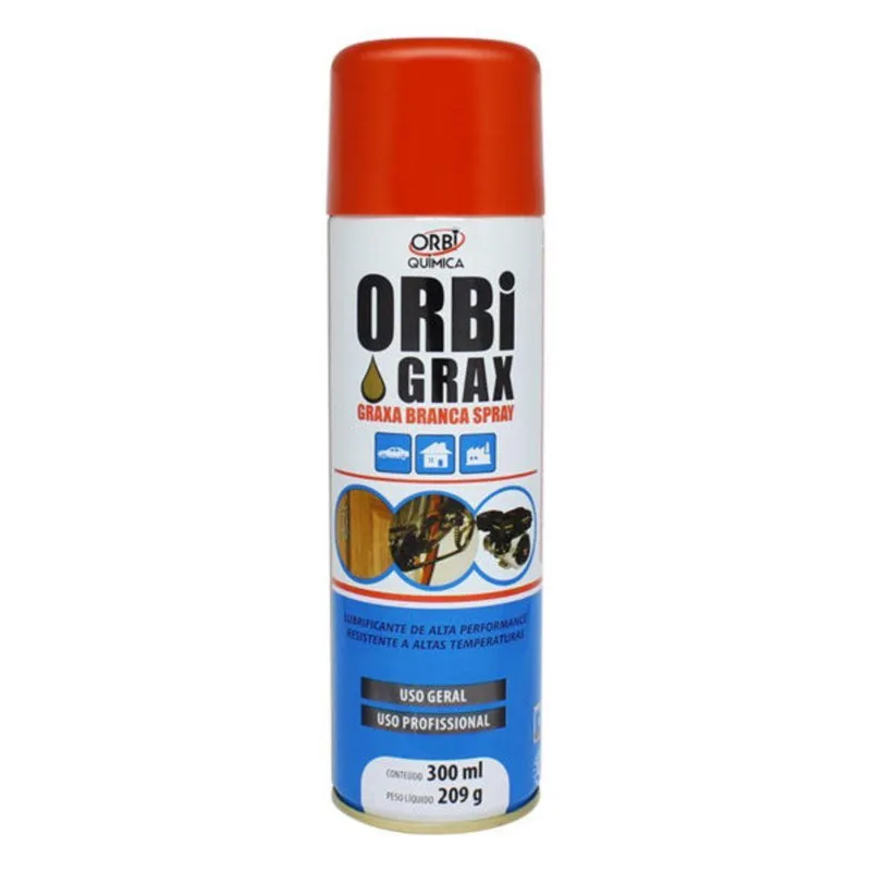 Graxa Spray Branca 300ml - Orbi Quimica