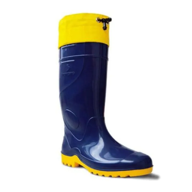 Bota Impermeável Azul com Polaina Extra Longa Nº42 - Solado Antiderrapante - INNPRO